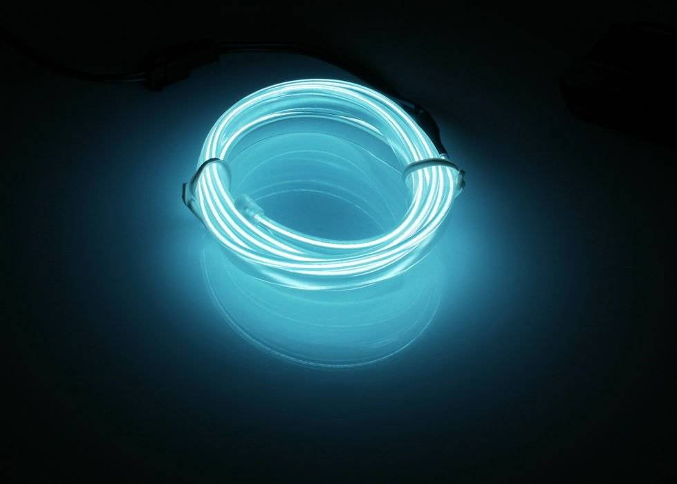 Set - Ambient Light EL Wire optical fiber with inverter 12V, 1 meter
