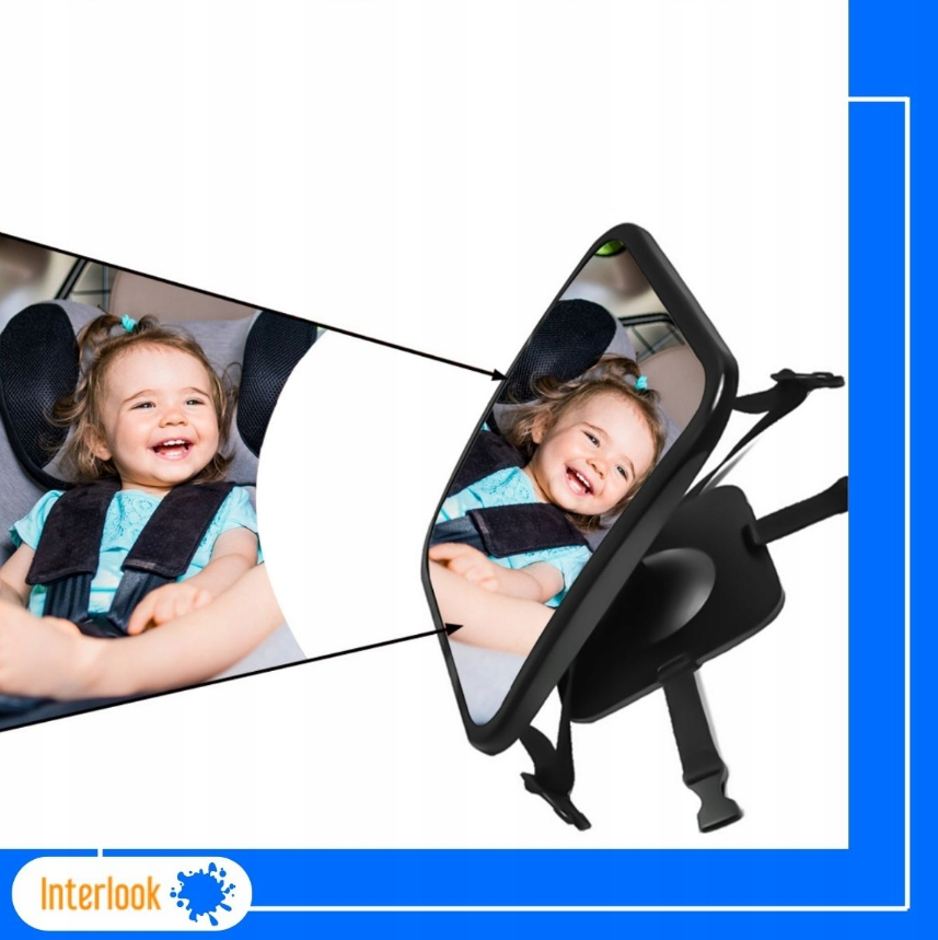 Specchio dell'auto del bambino, specchio dell'orologio del bambino rotante e  inclinabile a 360 °, specchio dell'automobile del sedile posteriore  infrangibile al 100%