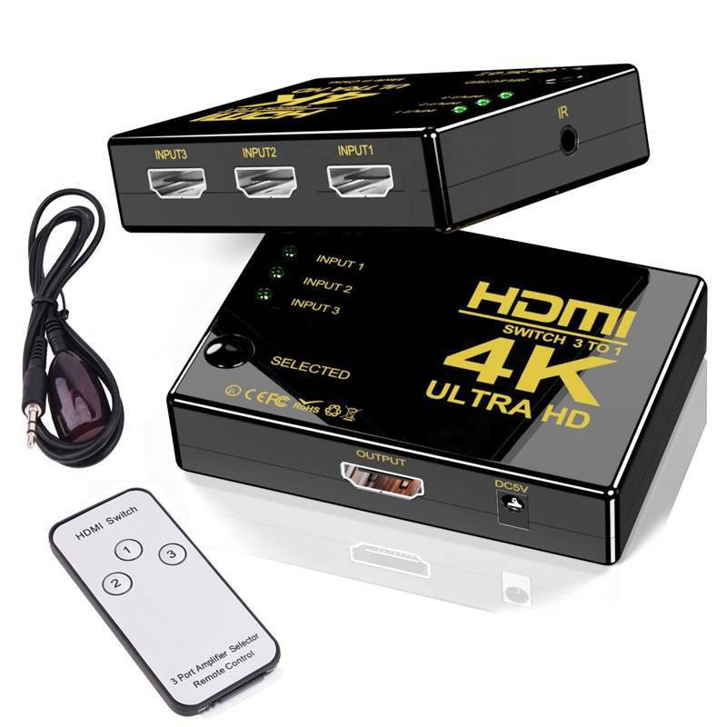 HD-4K, Divisor HDMI activo, 1.4b, 3D, 4K, Interruptor, divisor, divisor